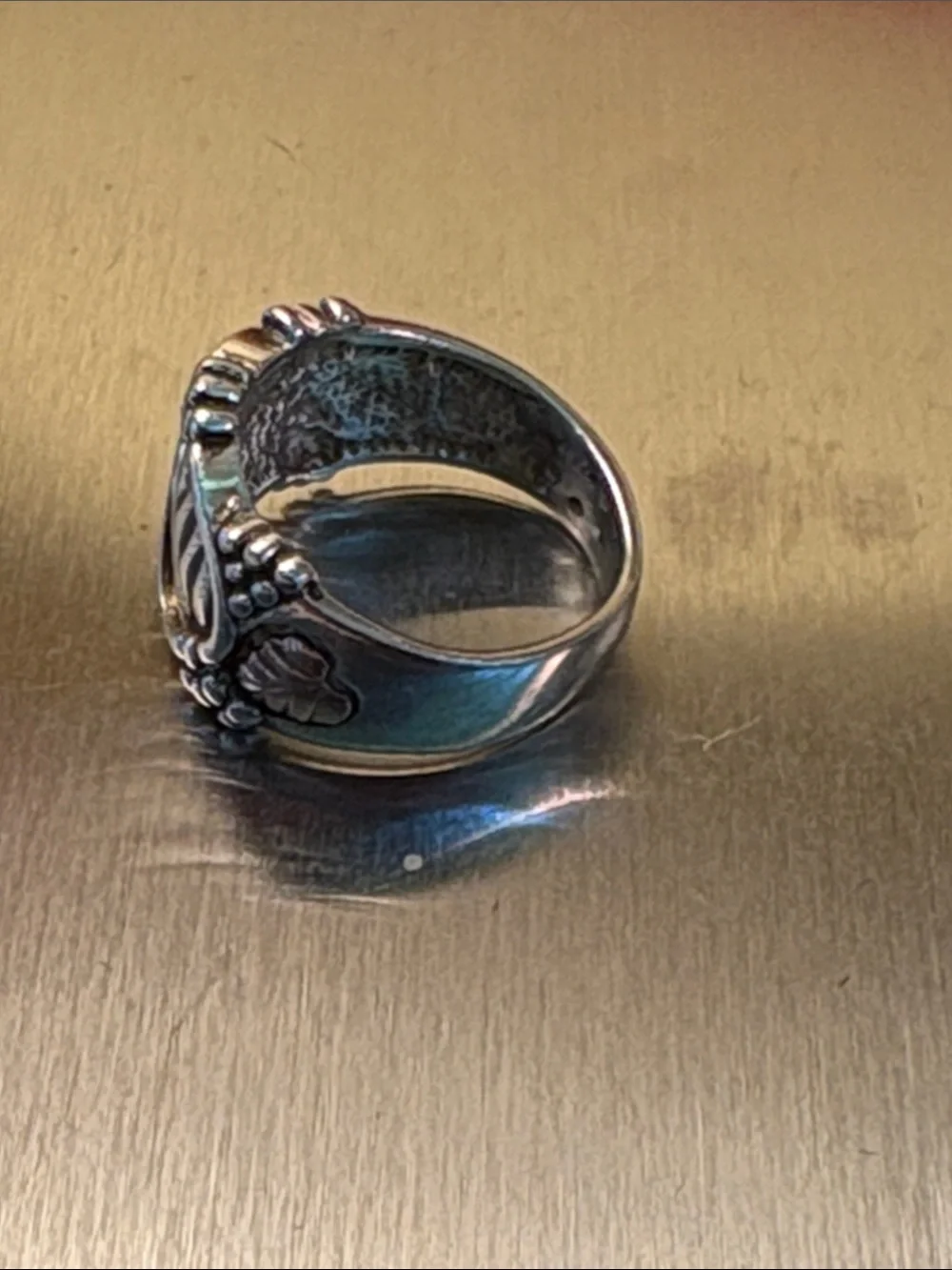 Vintage Coleman Company Black Hills 12K Tri-Color Gold / Sterling Ring SZ 6